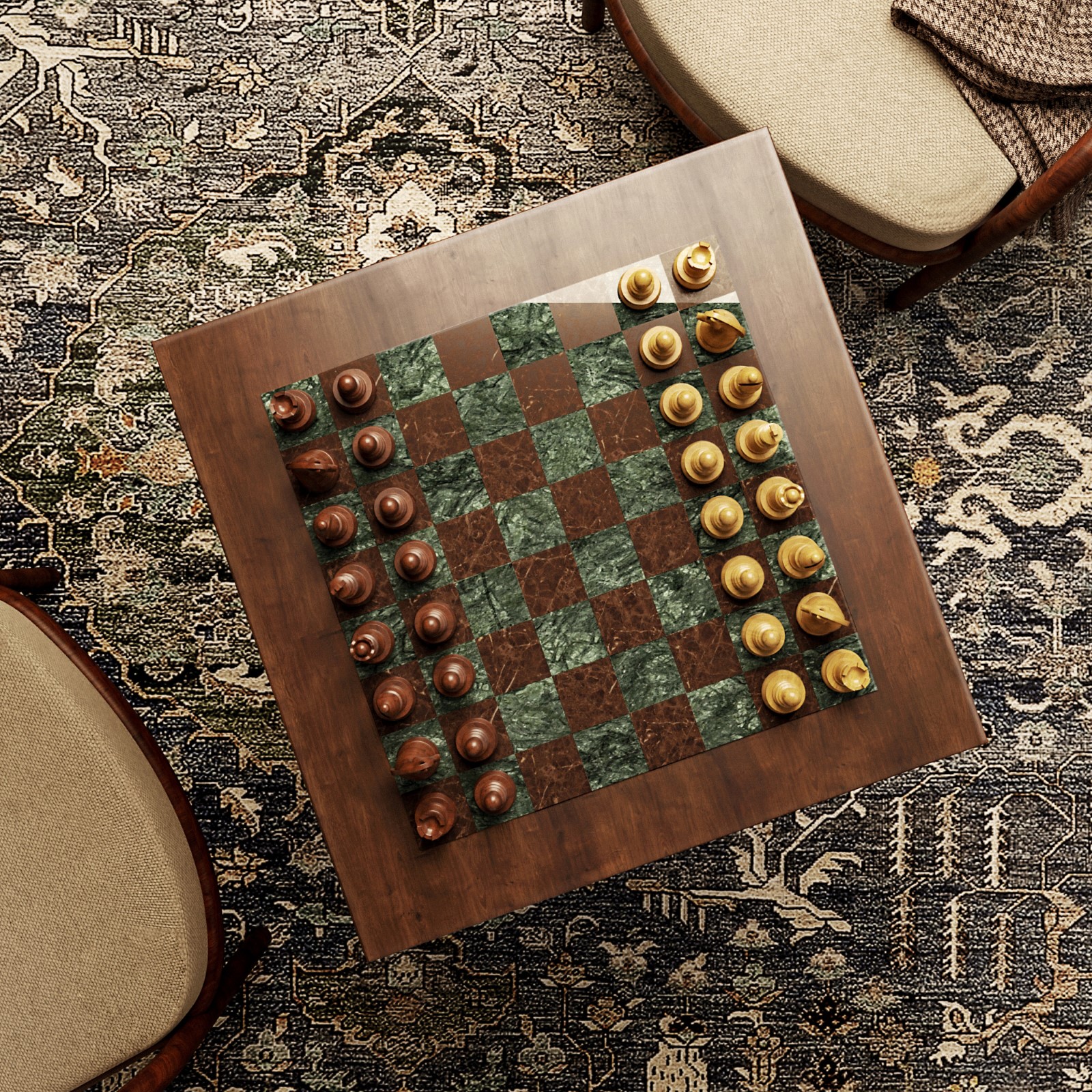 wood tailors club CHESS TABLE