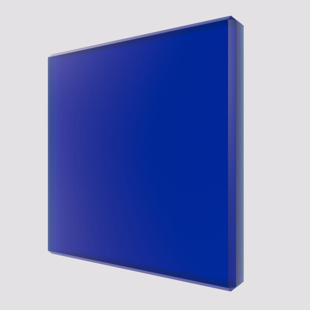 Blue Frosted Glass