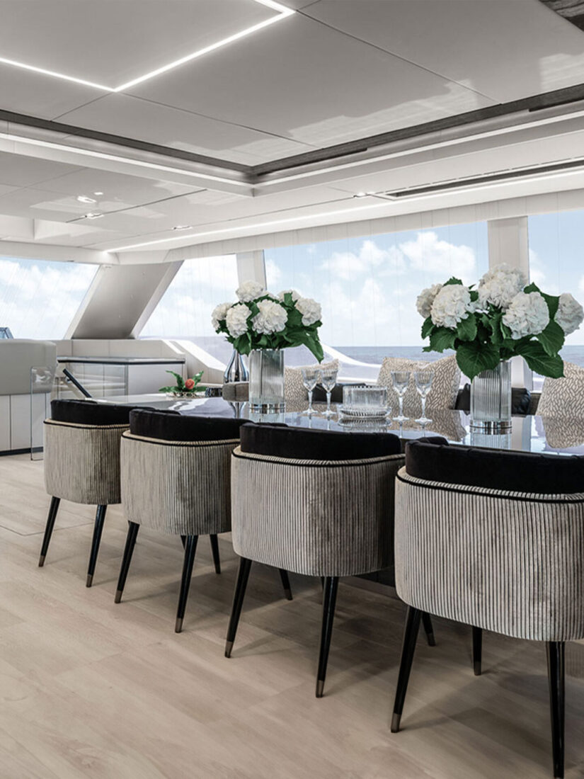 The Anita Dining Chair at Sunreef Yacht
