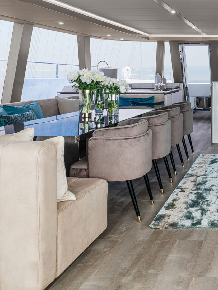 The Anita Dining Chair at Sunreef Yacht