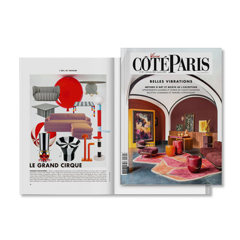 Coté Paris magazine, January 2024, featuring the Circulus dining table.