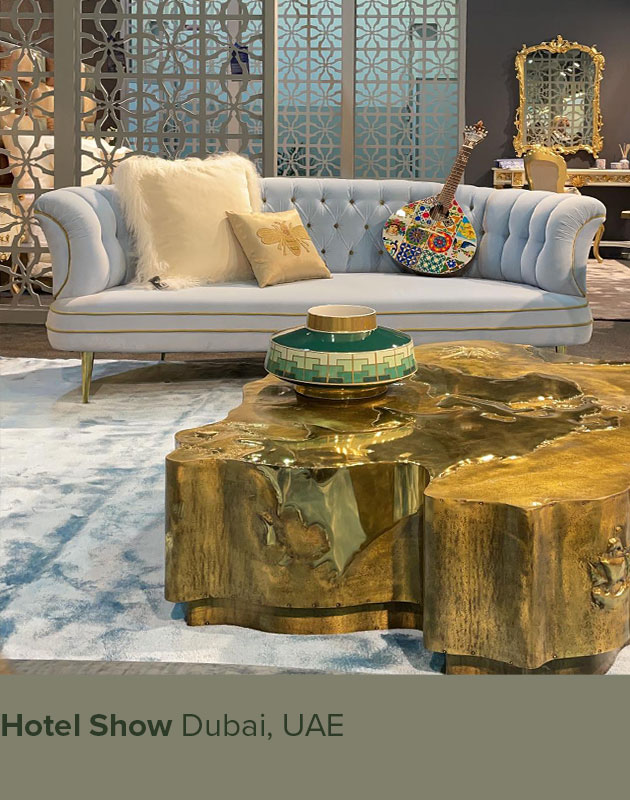 Horizon Center Table showcased at The Hotel Show Dubai.