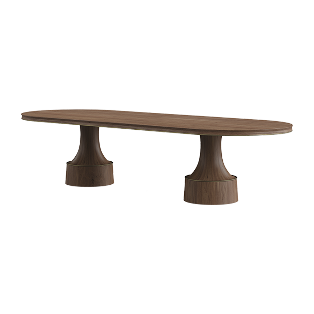 Buck Oval Dining Table by Porus Studio