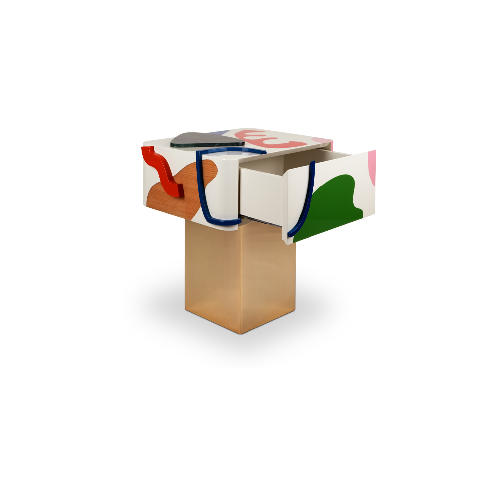 Fauves Bedside Table by Malabar Artistic Furniture