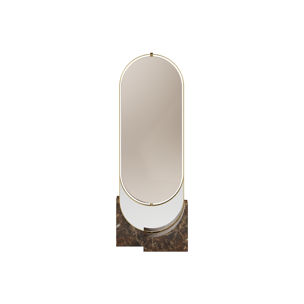 Hidden Floor Mirror by Porus Studio