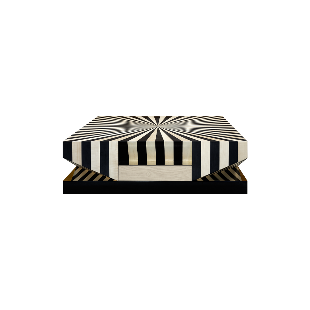 Op-Art Center Table by Malabar Artistic Furniture